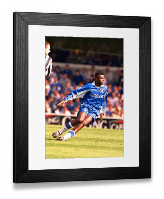 Framed Print : Marcel Desailly in Action: Chelsea vs. Newcastle United - FA Carling Premiership