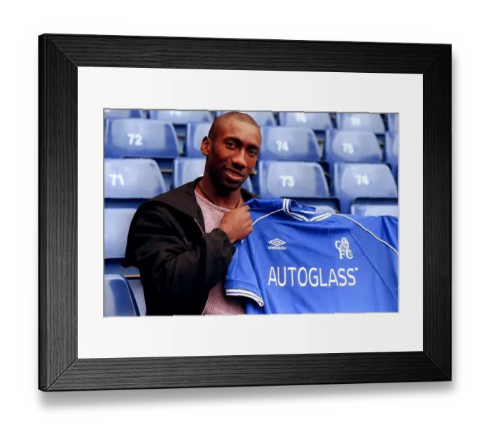 Framed Print : Hasselbaink Chelsea signing