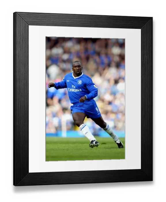 Framed Print : Jimmy Floyd Hasselbaink Scores the Winning Goal for Chelsea Against Aston Villa in the FA Barclaycard Premiership