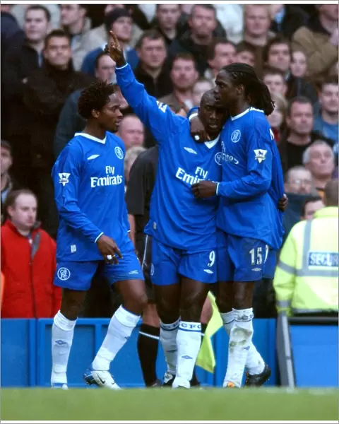 Jimmy Floyd Hasselbaink's First Goal: Celebration with Melchiot and Babayaro