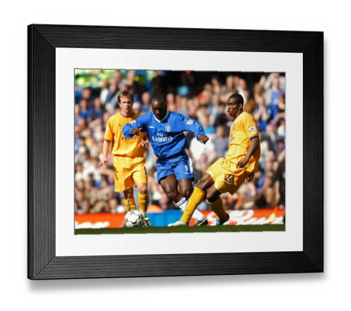 Framed Print : Clash at Stamford Bridge: A Battle of Stars - Hasselbaink vs. Yobo Framed Print : Clash at Stamford Bridge: A Battle of Stars - Hasselbaink vs. Yobo