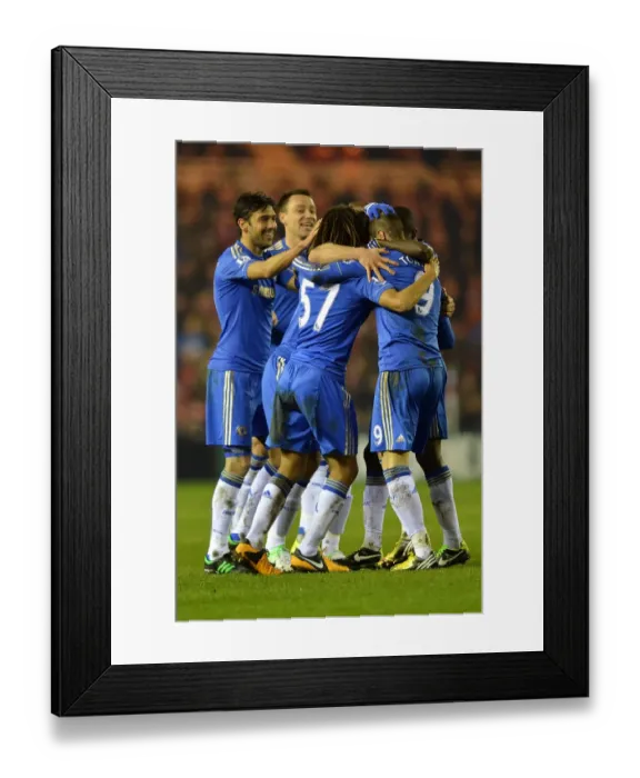 Framed Print : Chelsea's Thrilling First Goal Against Middlesbrough in FA Cup Fifth Round at Riverside Stadium Framed Print : Chelsea's Thrilling First Goal Against Middlesbrough in FA Cup Fifth Round at Riverside Stadium