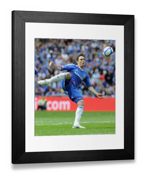 Framed Print : FA Cup Final 2010: Chelsea's Frank Lampard in Action against Portsmouth