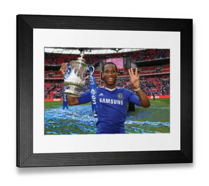 Framed Print : Didier Drogba's Triumph: Chelsea's FA Cup Victory Celebration (May 2010) Framed Print : Didier Drogba's Triumph: Chelsea's FA Cup Victory Celebration (May 2010)