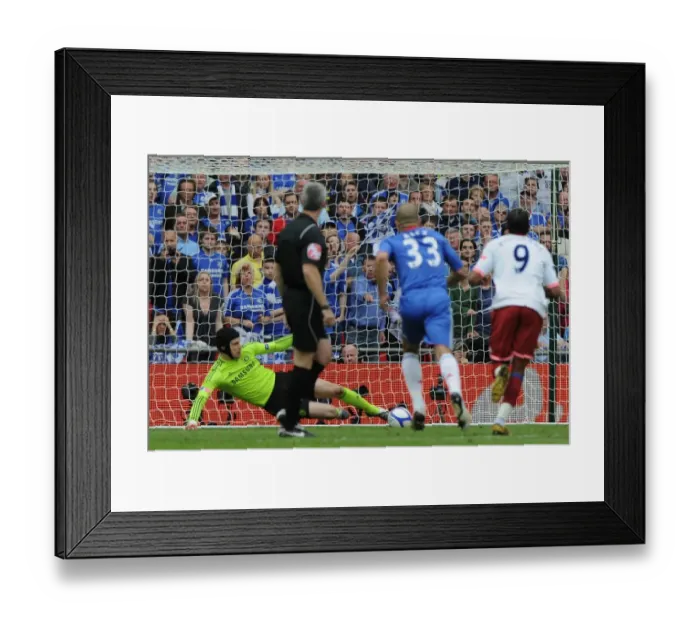 Framed Print : Cech's Heroic Save: Chelsea Clinch FA Cup Victory over Portsmouth