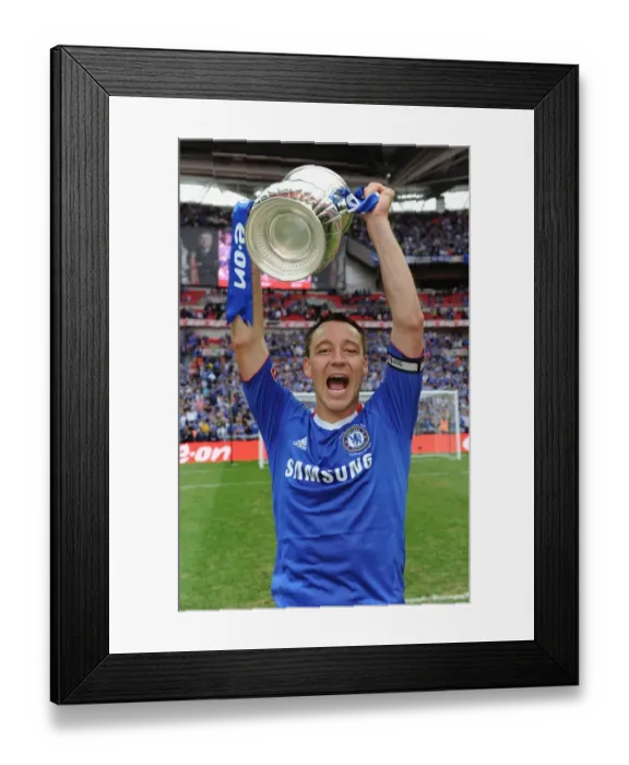 Framed Print : Chelsea's Glory: John Terry Lifts the FA Cup at Wembley Stadium (2010) Framed Print : Chelsea's Glory: John Terry Lifts the FA Cup at Wembley Stadium (2010)