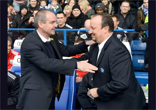 Benitez and Clarke: A Pre-Match Handshake at Stamford Bridge (Chelsea vs. West Brom, March 2, 2013)