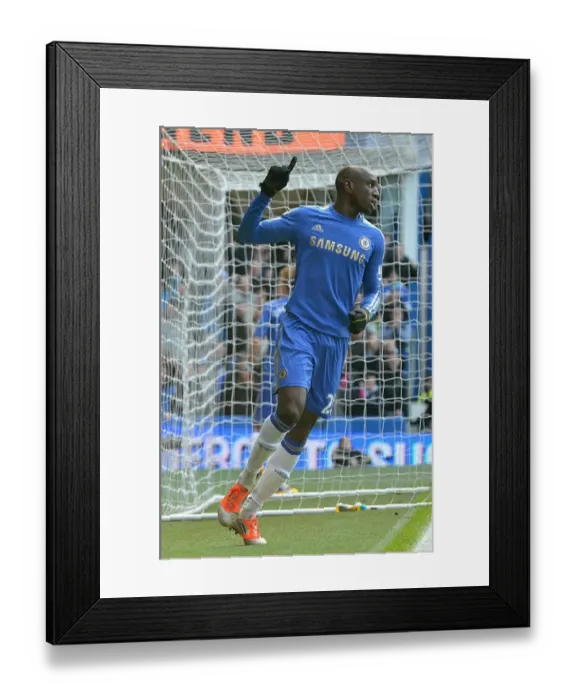 Framed Print : Demba Ba's Thrilling First Goal: Chelsea vs. West Bromwich Albion (March 2, 2013)
