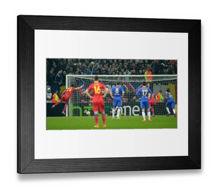 Framed Print : Raul Rusescu Scores Penalty for Steaua Bucharest Against Chelsea in Europa League (7th March 2013) Framed Print : Raul Rusescu Scores Penalty for Steaua Bucharest Against Chelsea in Europa League (7th March 2013)