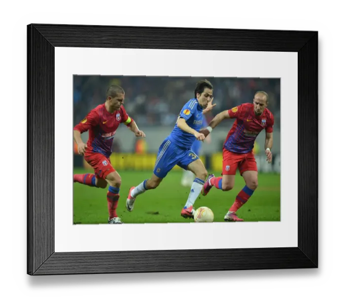 Framed Print : Intense Battle for Ball Possession: Steaua Bucharest vs. Chelsea, UEFA Europa League Round of 16 (7th March 2013) Framed Print : Intense Battle for Ball Possession: Steaua Bucharest vs. Chelsea, UEFA Europa League Round of 16 (7th March 2013)