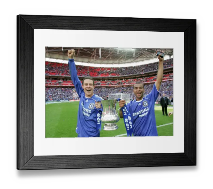 Framed Print : Chelsea's Bridge and Cole Triumphantly Lift the FA Cup: Manchester United Defeat (2007) Framed Print : Chelsea's Bridge and Cole Triumphantly Lift the FA Cup: Manchester United Defeat (2007)