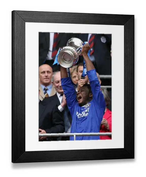 Framed Print : Chelsea's John Mikel Obi: FA Cup Victory Celebration vs. Manchester United (2007) Framed Print : Chelsea's John Mikel Obi: FA Cup Victory Celebration vs. Manchester United (2007)
