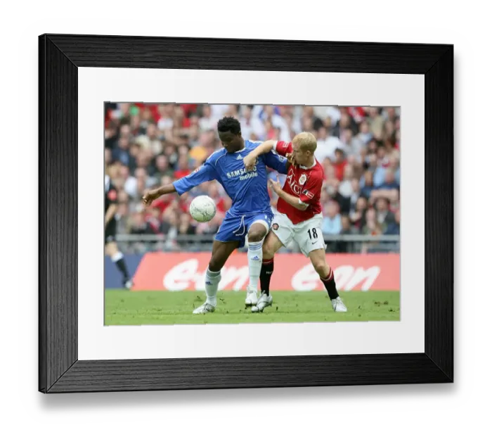 Framed Print : Battle at Wembley: Scholes vs Mikel - FA Cup Final Showdown (2007) - Chelsea vs Manchester United Framed Print : Battle at Wembley: Scholes vs Mikel - FA Cup Final Showdown (2007) - Chelsea vs Manchester United