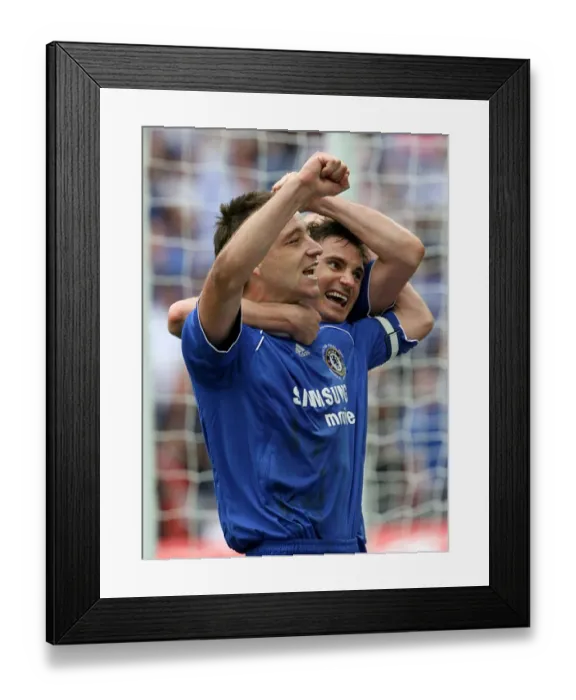 Framed Print : Chelsea's Unforgettable FA Cup Victory: Lampard and Terry's Emotional Celebration vs Manchester United (Wembley Stadium, 2007) Framed Print : Chelsea's Unforgettable FA Cup Victory: Lampard and Terry's Emotional Celebration vs Manchester United (Wembley Stadium, 2007)
