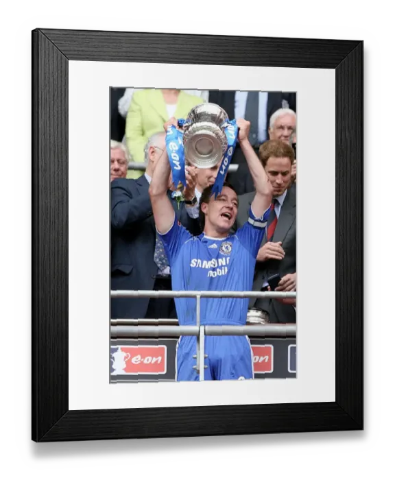 Framed Print : John Terry Lifts the FA Cup: Chelsea's Triumph in the 2007 FA Cup Final against Manchester United at Wembley Stadium Framed Print : John Terry Lifts the FA Cup: Chelsea's Triumph in the 2007 FA Cup Final against Manchester United at Wembley Stadium