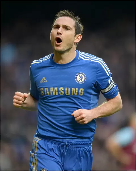 Frank Lampard's Euphoric Goal Celebration: Chelsea vs. West Ham United (Premier League Debut)