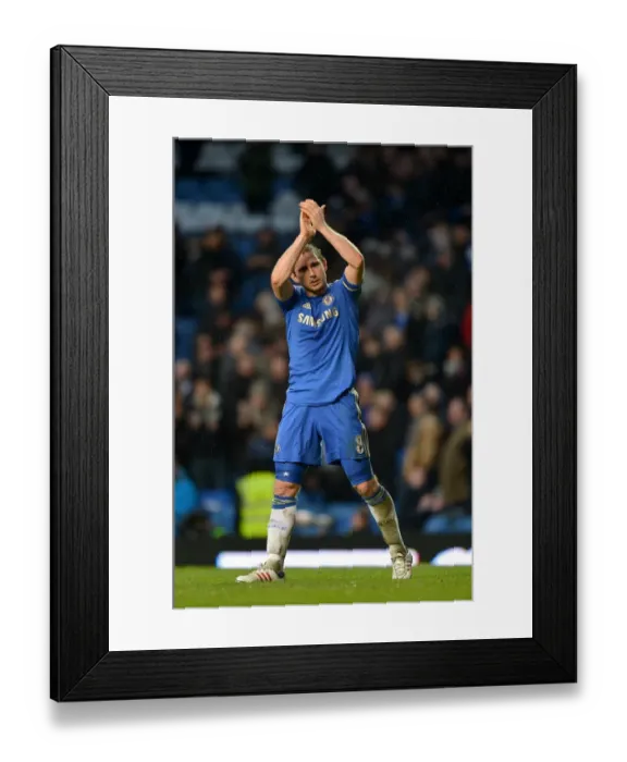 Framed Print : Frank Lampard Embraces Adoring Fans: Chelsea's Victory Celebration at Stamford Bridge