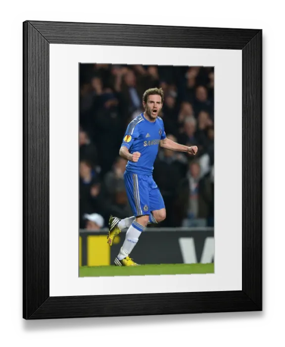 Framed Print : Juan Mata's Thrilling Goal: Chelsea's Europa League Comeback Against Steaua Bucharest (14th March 2013) Framed Print : Juan Mata's Thrilling Goal: Chelsea's Europa League Comeback Against Steaua Bucharest (14th March 2013)