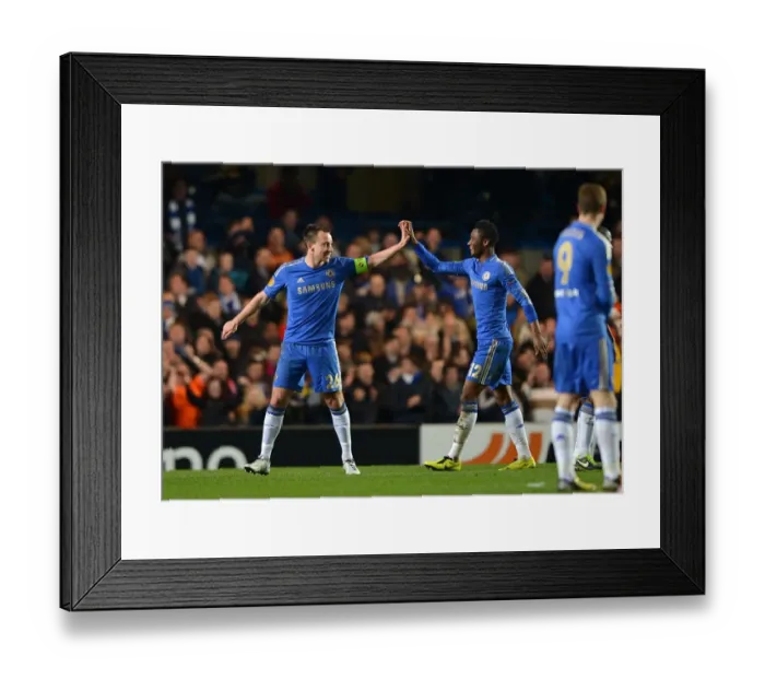 Framed Print : Chelsea's Terry and Mikel Celebrate Second Goal in Europa League Victory over Steaua Bucharest (14th March 2013) Framed Print : Chelsea's Terry and Mikel Celebrate Second Goal in Europa League Victory over Steaua Bucharest (14th March 2013)