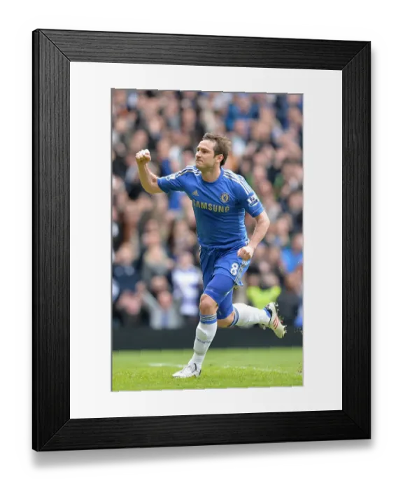 Framed Print : Chelsea's Frank Lampard: Double Delight as He Celebrates Second Goal Against Swansea City (April 28, 2013) Framed Print : Chelsea's Frank Lampard: Double Delight as He Celebrates Second Goal Against Swansea City (April 28, 2013)