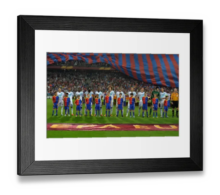 Framed Print : Chelsea FC's Pre-Game Line-Up vs. FC Basel in the UEFA Europa League Semi-Final First Leg at St. Jakob-Park (25th April 2013)