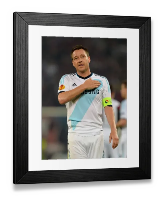 Framed Print : John Terry: Reflecting on the Intense Semi-Final Battle - Chelsea vs. FC Basel, UEFA Europa League (April 25, 2013, St. Jakob-Park)