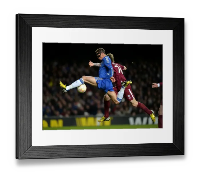 Framed Print : Fernando Torres Soaring Europa League Goal: Chelsea's Quarterfinal Victory over Rubin Kazan (April 4, 2013) Framed Print : Fernando Torres Soaring Europa League Goal: Chelsea's Quarterfinal Victory over Rubin Kazan (April 4, 2013)