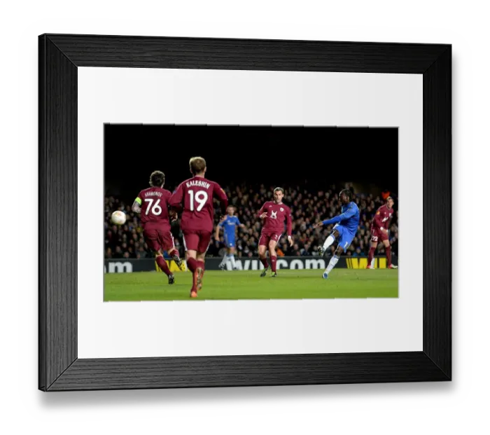 Framed Print : Victor Moses Scores Chelsea's Second Goal vs Rubin Kazan in Europa League Quarterfinal (April 4, 2013) Framed Print : Victor Moses Scores Chelsea's Second Goal vs Rubin Kazan in Europa League Quarterfinal (April 4, 2013)