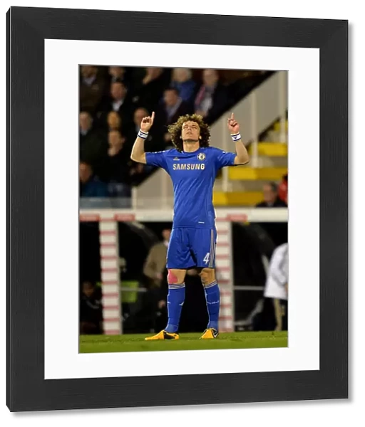 David Luiz Scores the Opener: Chelsea's Triumph at Fulham's Craven Cottage in the Barclays Premier League (17th April 2013)