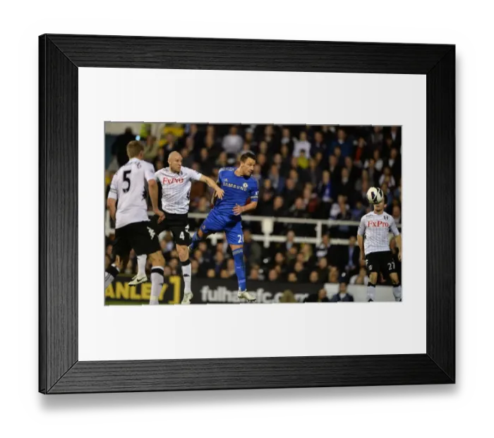 Framed Print : John Terry Scores Chelsea's Second Goal Against Fulham at Craven Cottage (April 17, 2013)