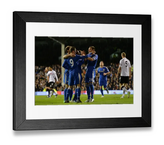 Framed Print : John Terry and Fernando Torres: Celebrating Chelsea's Third Goal Against Fulham (April 17, 2013)