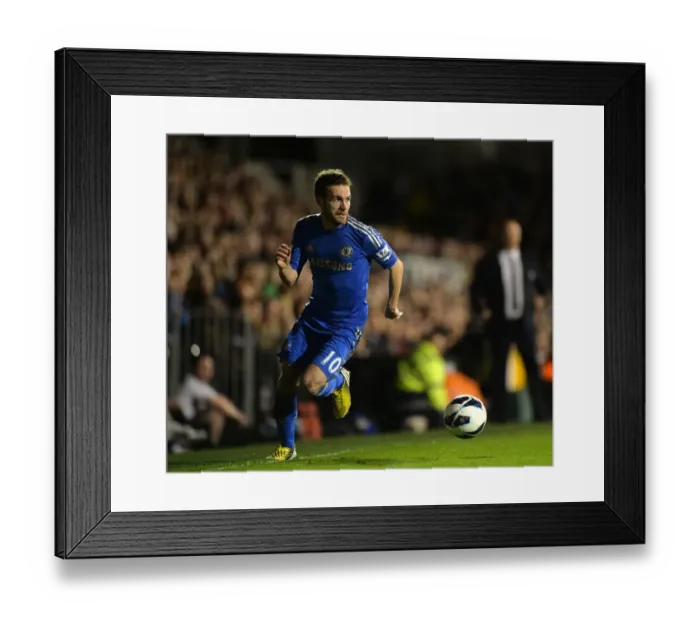 Framed Print : Juan Mata in Action: Chelsea's Triumph at Fulham's Craven Cottage - Barclays Premier League (17th April 2013)