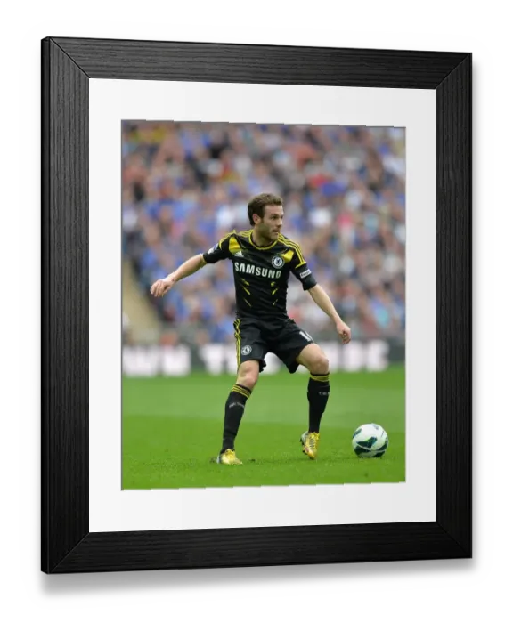 Framed Print : FA Cup Semi-Final Showdown at Wembley: Juan Mata and Chelsea Take on Manchester City (April 14, 2013)