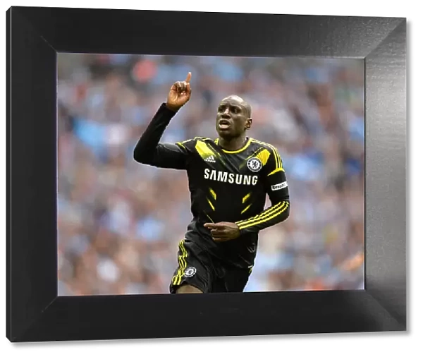 Demba Ba's Thrilling First Goal: Chelsea Takes the Lead Against Manchester City in FA Cup Semi-Final at Wembley Stadium (April 14, 2013)