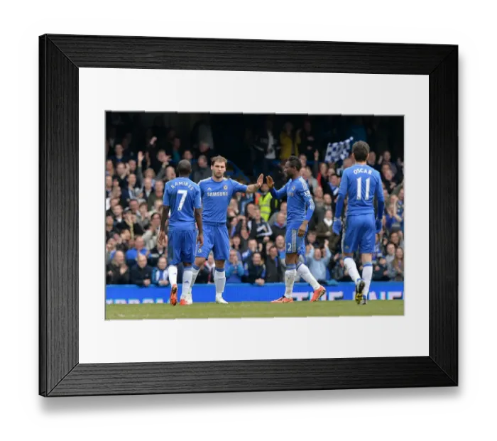 Framed Print : Ivanovic Scores Chelsea's Second Goal Against Sunderland at Stamford Bridge (BPL 2013)