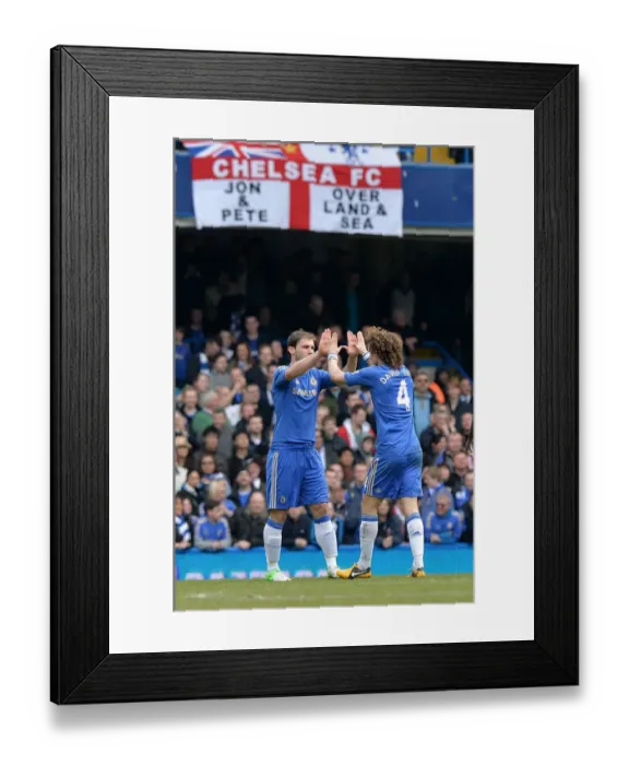 Framed Print : Chelsea's Ivanovic and Luiz: A Dynamic Duo Celebrates Their Second Goal Against Sunderland (April 2013) Framed Print : Chelsea's Ivanovic and Luiz: A Dynamic Duo Celebrates Their Second Goal Against Sunderland (April 2013)