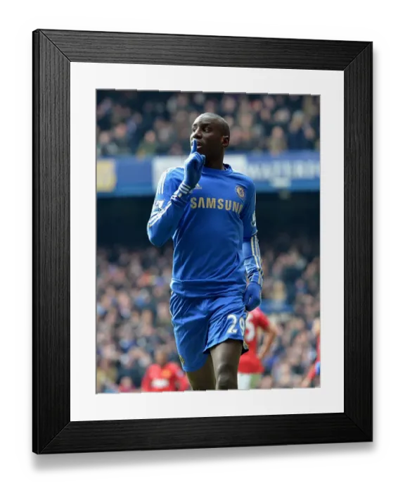 Framed Print : Demba Ba Scores the Opening Goal: Chelsea's FA Cup Quarterfinal Victory Over Manchester United at Stamford Bridge (April 1, 2013) Framed Print : Demba Ba Scores the Opening Goal: Chelsea's FA Cup Quarterfinal Victory Over Manchester United at Stamford Bridge (April 1, 2013)
