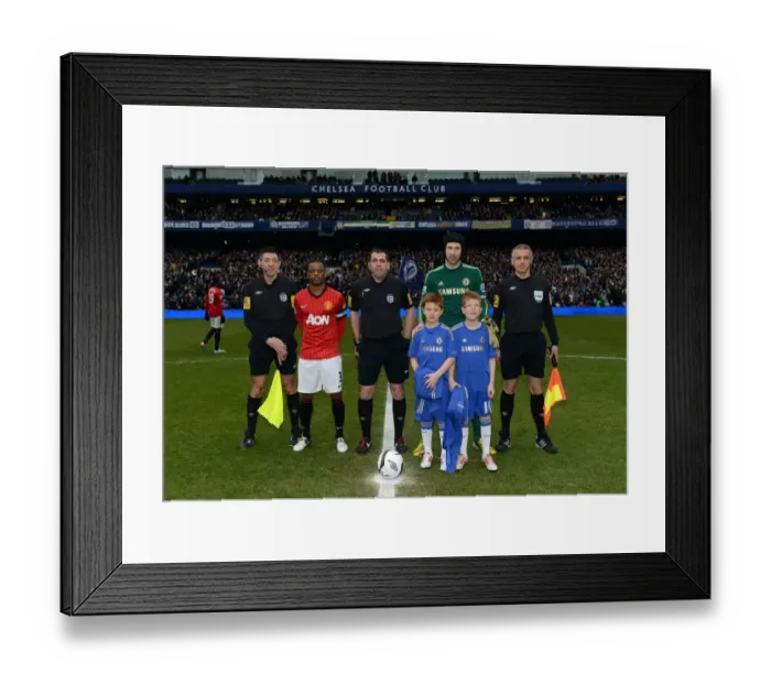 Framed Print : Uniting at Stamford Bridge: Chelsea vs Manchester United - FA Cup Quarter Final Replay - Mascots, Officials, and Captains (April 1, 2013) Framed Print : Uniting at Stamford Bridge: Chelsea vs Manchester United - FA Cup Quarter Final Replay - Mascots, Officials, and Captains (April 1, 2013)