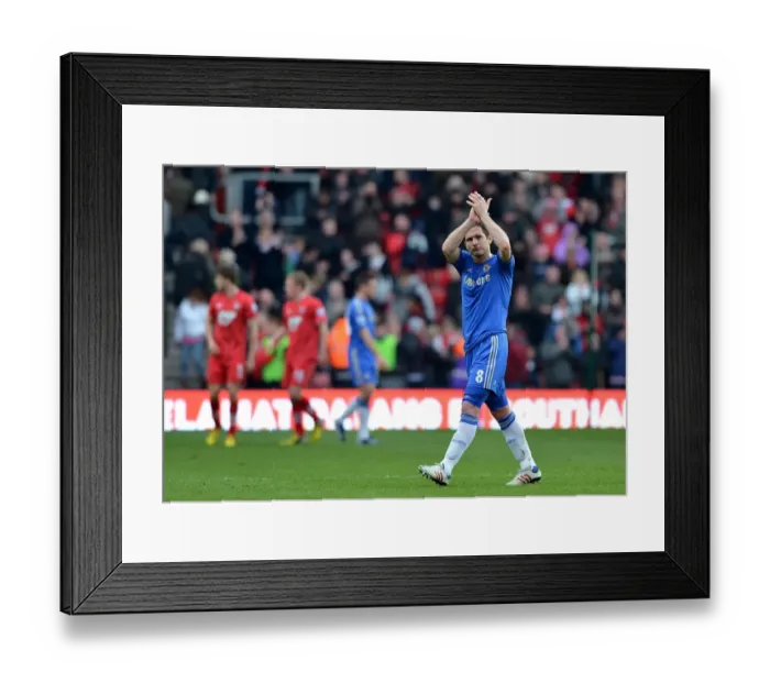 Framed Print : Chelsea's Frank Lampard Salutes Supporters: Southampton vs. Chelsea (March 30, 2013)