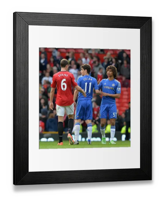 Framed Print : Clash at Old Trafford: Oscar and Ake Face-Off Against Evans After Manchester United vs. Chelsea (Premier League 2013) Framed Print : Clash at Old Trafford: Oscar and Ake Face-Off Against Evans After Manchester United vs. Chelsea (Premier League 2013)