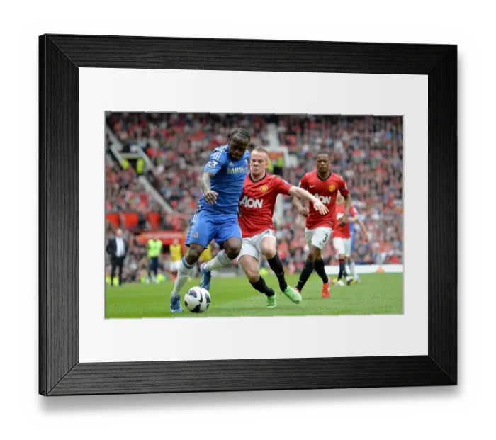 Framed Print : Battle at Old Trafford: Victor Moses vs. Tom Cleverley - Intense Rivalry in Chelsea vs. Manchester United (May 2013) Framed Print : Battle at Old Trafford: Victor Moses vs. Tom Cleverley - Intense Rivalry in Chelsea vs. Manchester United (May 2013)
