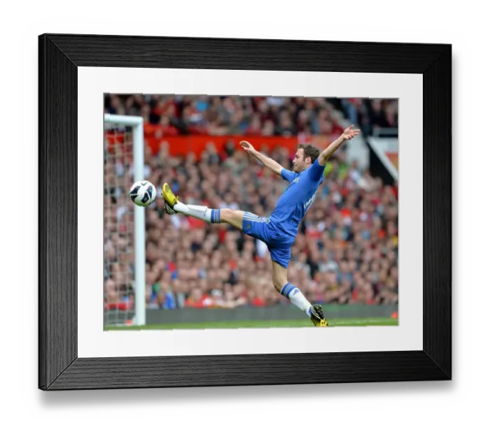 Framed Print : Juan Mata's Showdown at Old Trafford: Manchester United vs. Chelsea - Barclays Premier League (5th May 2013)