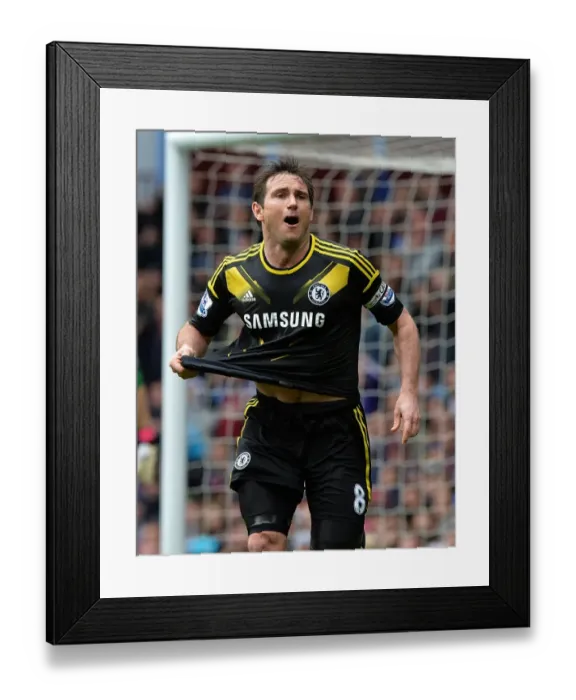 Framed Print : Frank Lampard's Double Strike: Celebrating Victory at Aston Villa (May 11, 2013) Framed Print : Frank Lampard's Double Strike: Celebrating Victory at Aston Villa (May 11, 2013)