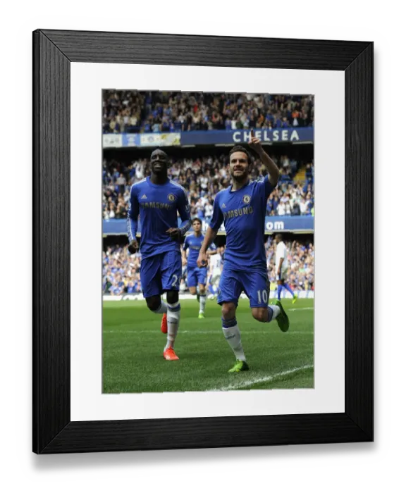 Framed Print : Juan Mata's Thrilling First Goal: Chelsea vs. Everton (May 19, 2013, Stamford Bridge) Framed Print : Juan Mata's Thrilling First Goal: Chelsea vs. Everton (May 19, 2013, Stamford Bridge)