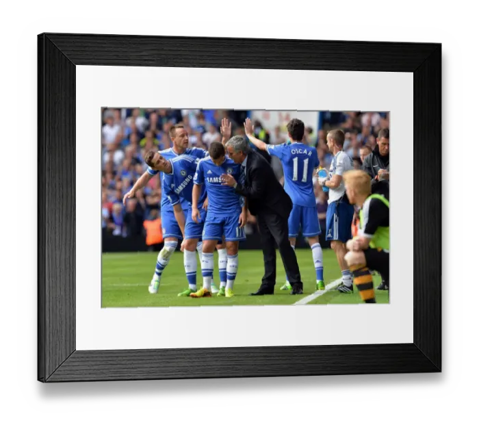 Framed Print : Jose Mourinho Coaches Eden Hazard at Chelsea's Stamford Bridge: Barclays Premier League Match against Hull City Tigers (18th August 2013) Framed Print : Jose Mourinho Coaches Eden Hazard at Chelsea's Stamford Bridge: Barclays Premier League Match against Hull City Tigers (18th August 2013)