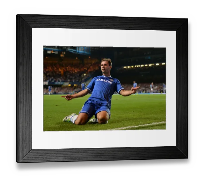 Framed Print : Ivanovic Scores Chelsea's Second Goal: Aston Villa vs. Chelsea, Barclays Premier League (August 21, 2013)