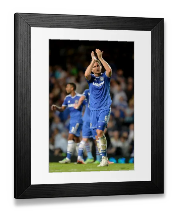 Framed Print : Frank Lampard's Triumphant Moment: Chelsea Clinch Premier League Victory vs. Aston Villa (August 21, 2013) Framed Print : Frank Lampard's Triumphant Moment: Chelsea Clinch Premier League Victory vs. Aston Villa (August 21, 2013)
