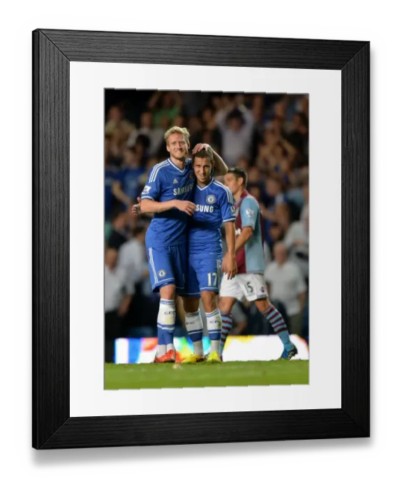 Framed Print : Schurrle and Hazard's Triumphant Moment: Chelsea FC Beats Aston Villa in Barclays Premier League (August 21, 2013) Framed Print : Schurrle and Hazard's Triumphant Moment: Chelsea FC Beats Aston Villa in Barclays Premier League (August 21, 2013)
