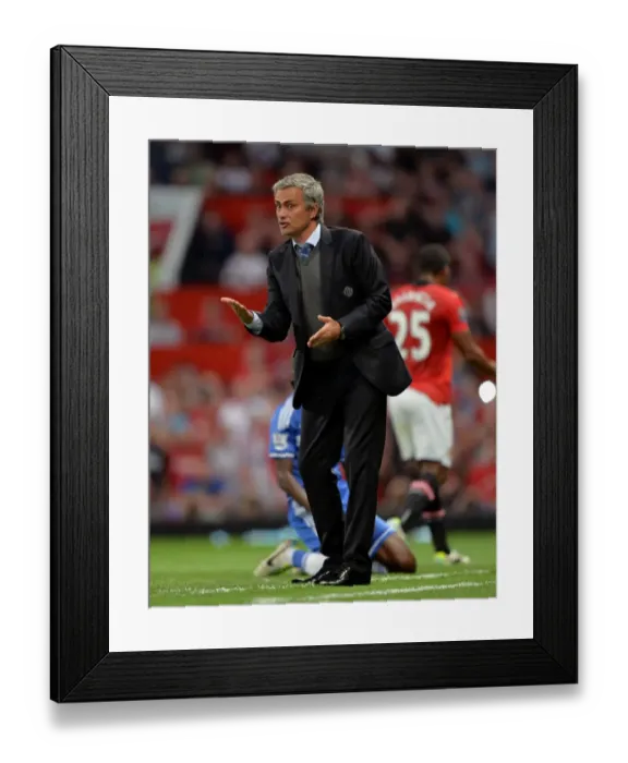 Framed Print : Jose Mourinho at Old Trafford: Manchester United vs. Chelsea, Barclays Premier League (2013) Framed Print : Jose Mourinho at Old Trafford: Manchester United vs. Chelsea, Barclays Premier League (2013)