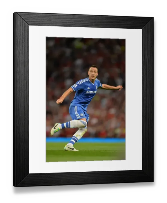 Framed Print : John Terry at Old Trafford: Manchester United vs. Chelsea Clash (2013) Framed Print : John Terry at Old Trafford: Manchester United vs. Chelsea Clash (2013)